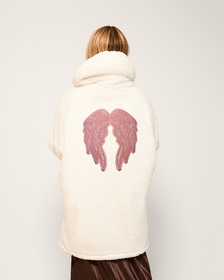 Angel Wings Lounger Jacket Ivory — Beth's Furry Friends